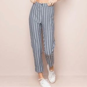 Brandy melville blue and white striped capri